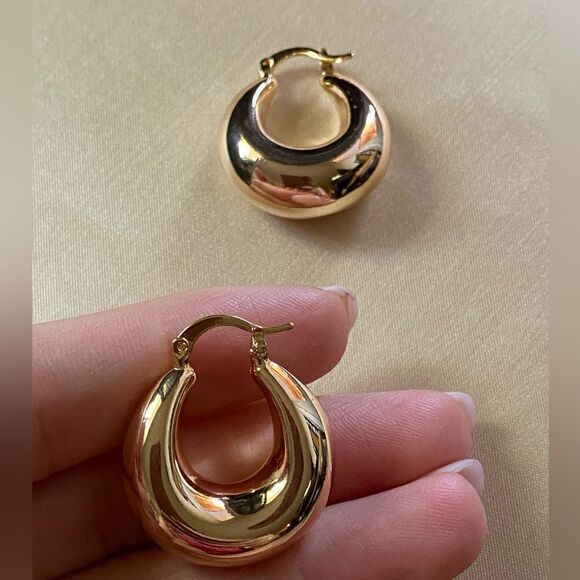 Bohemian hoop earrings M19 - Picture 2 of 3